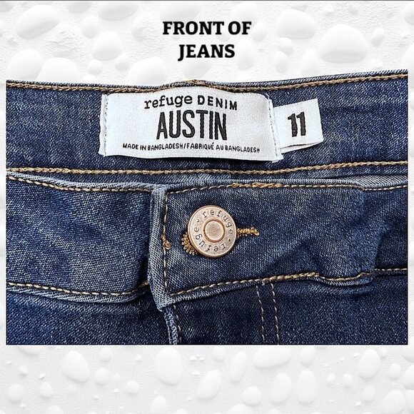 Refuge Blue Flare Jeans with High Waist NWOT Size 11 - Picture 6 of 7